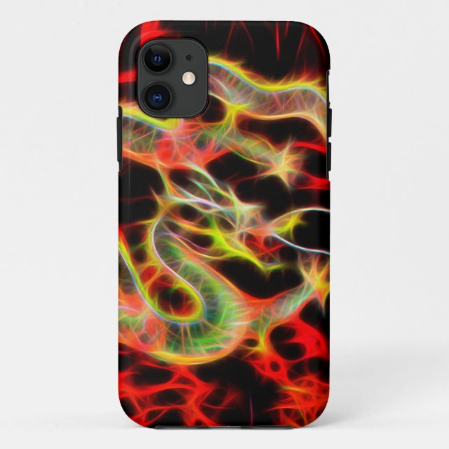 Awesome Dragon Fire on Lucky Energy Case-Mate iPhone Case (Back)