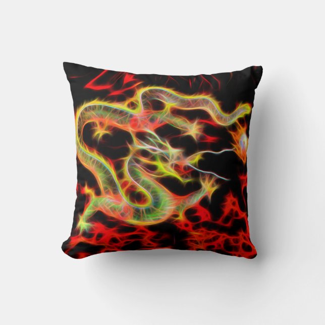 Awesome Dragon Fire on Lucky Energy Cushion (Front)