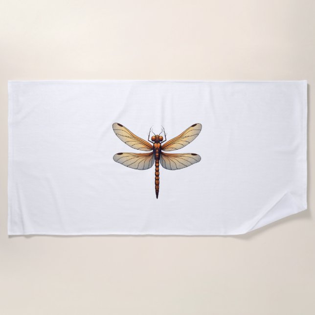 Awesome Dragonfly Costume for Boys and Girls Beach Towel (Front)