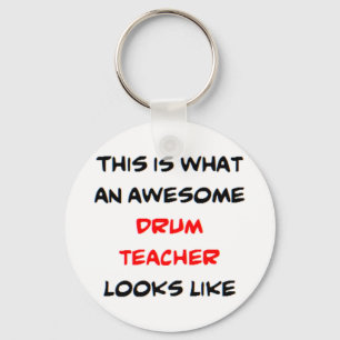 awesome drum teacher key ring