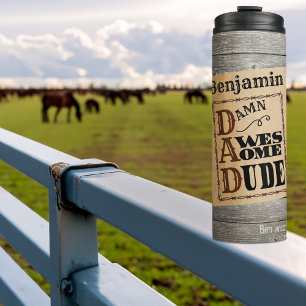 Awesome Dude Western Themed Custom Name Coffee Mug