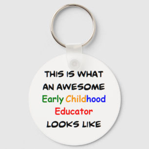 awesome early childhood educator key ring