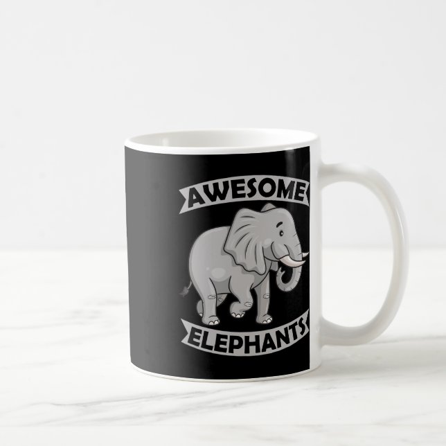 Awesome Elephants Zoo Circus Fun Elephant Conserva Coffee Mug (Right)