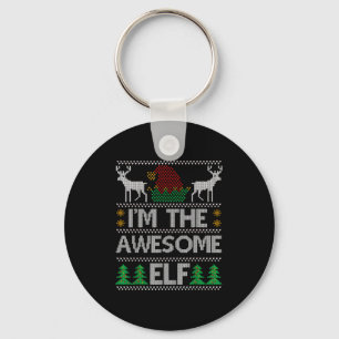 Awesome Elf Matching Family Group Christmas Party  Key Ring