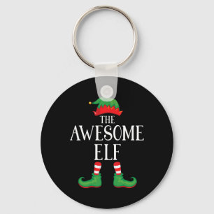 Awesome Elf Matching Group Xmas Funny Family Chris Key Ring