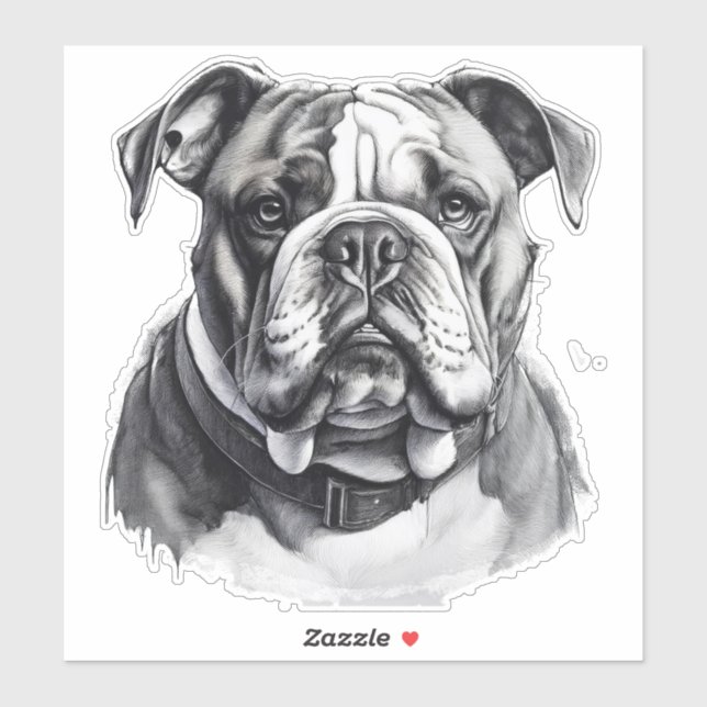 Awesome English Bulldog Sticker (Sheet)