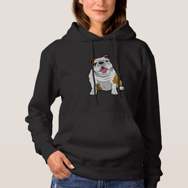 AWESOME ENGLISH BULLDOGS  English Bulldogs Dogs Pu Hoodie (Front)