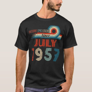 Awesome Epic Legend Since July 1957 65th Birthday T-Shirt