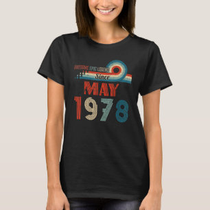 Awesome Epic Legend Since May 1978 44th Birthday T-Shirt