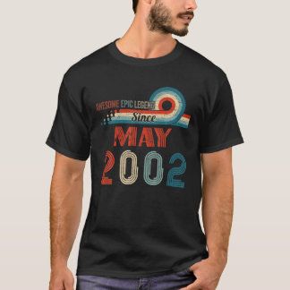 Awesome Epic Legend Since May 2002 20Th Birthday G T-Shirt
