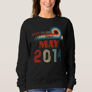 Awesome Epic Legend Since May 2014 8th Birthday Sweatshirt