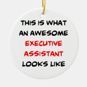 awesome executive assistant ceramic ornament