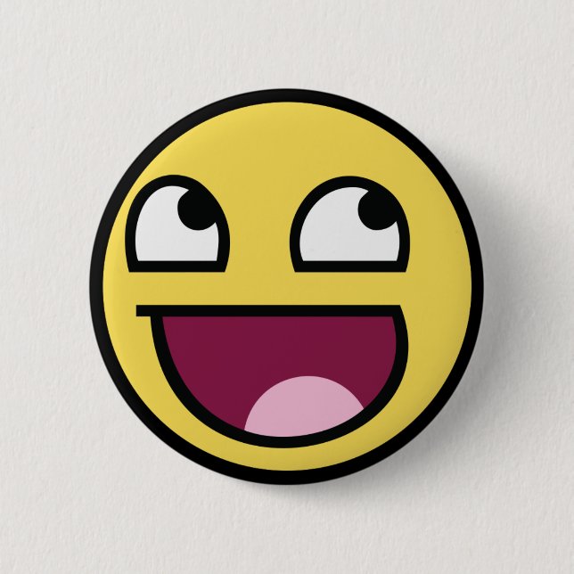 Awesome Face 6 Cm Round Badge (Front)