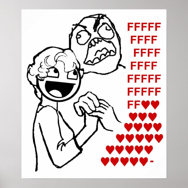 Awesome Face and Rage Guy find Fluv Poster (Front)