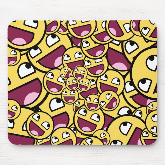 Awesome Face attack! Mouse Pad (Front)