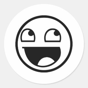 Awesome Face Classic Round Sticker