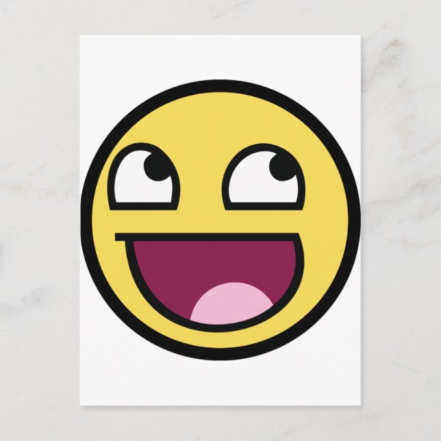 Awesome Face Postcard (Front)