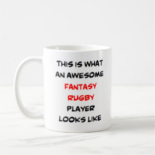 awesome fantasy rugby player coffee mug