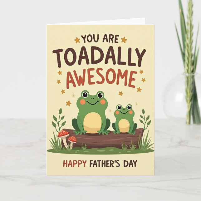 Awesome Fathers Day Toad Card (Front)