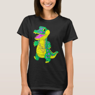 Awesome Festival Madri Gras Alligator Beads Men Wo T-Shirt