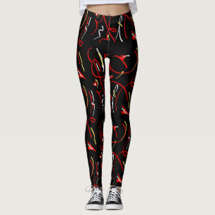 Awesome Fire Flames Abstract Print Leggings