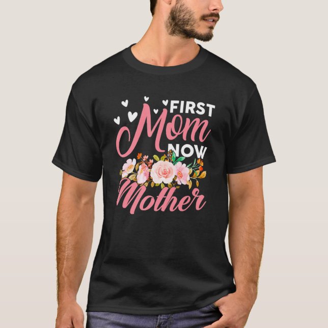 Awesome First Mum Now Mother Family Matching Mothe T-Shirt (Front)