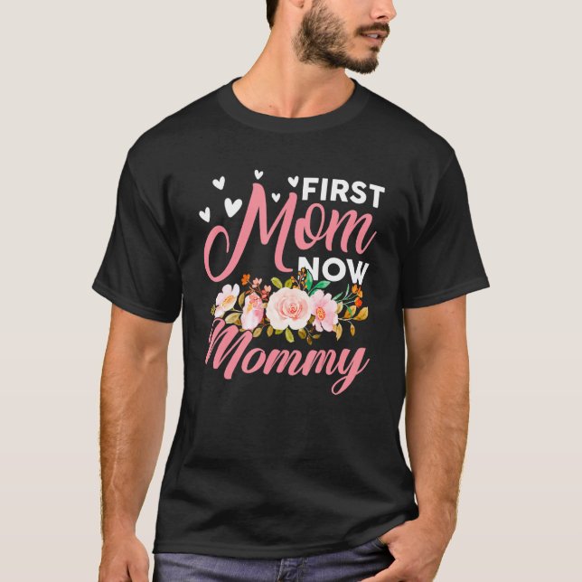 Awesome First Mum Now Mummy Family Matching Mother T-Shirt (Front)