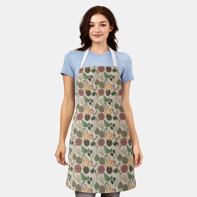 Awesome Floral Pattern Apron (Worn)