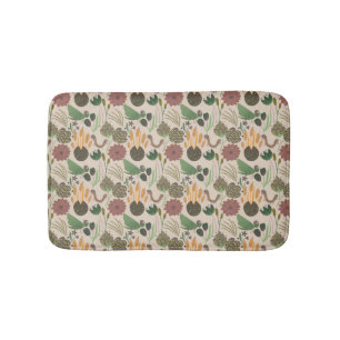 Awesome Floral Pattern Bath Mat