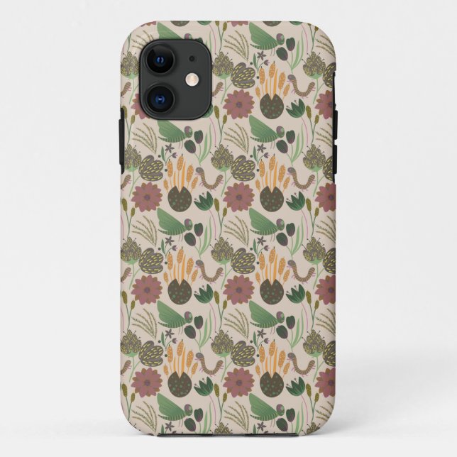 Awesome Floral Pattern Case-Mate iPhone Case (Back)