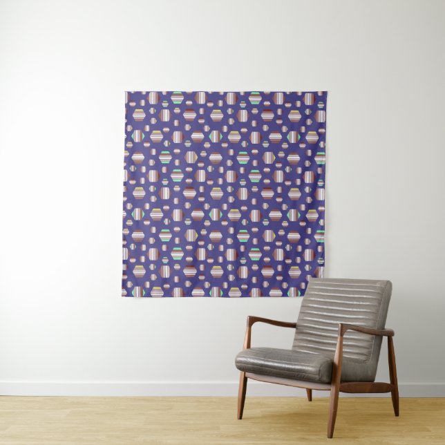 Awesome Floral Pattern Tapestry (In Situ)