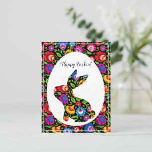Awesome Folklore Easter bunny, customisable Postcard