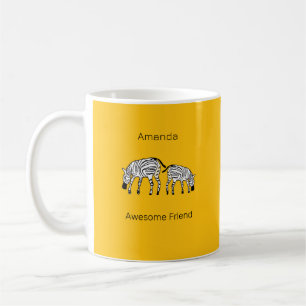 Awesome Friend's Cute Kenyan Zebras Coffee Mug