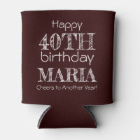 Awesome Funny Happy 40th Birthday Dark Red Maroon
