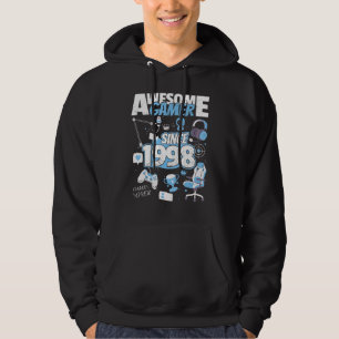 Awesome Gamer since 1998 Boy Girl Gaming Setup Hoodie