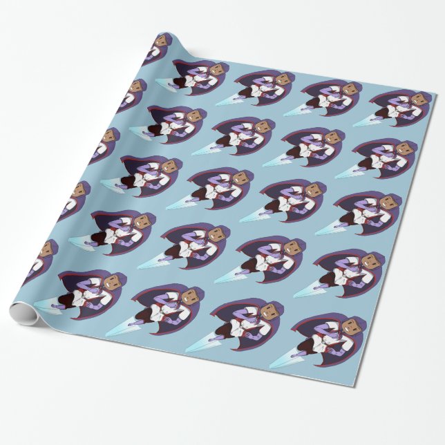 Awesome Girl Wrapping Paper (Unrolled)