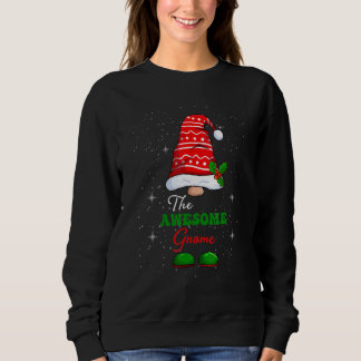 Awesome Gnome Family Matching Christmas  Pajama Sweatshirt