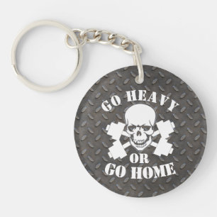 AWESOME GO HEAVY OR GO HOME KEY RING