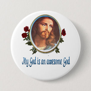 Awesome God 7.5 Cm Round Badge