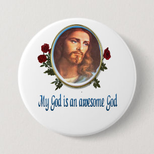 Awesome God 7.5 Cm Round Badge