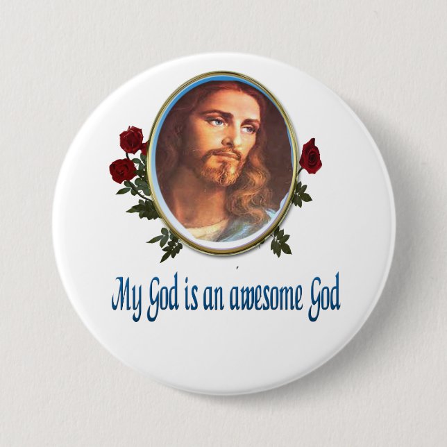 Awesome God 7.5 Cm Round Badge (Front)