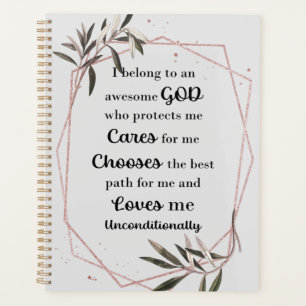 Awesome God Inspirational Quote Planner