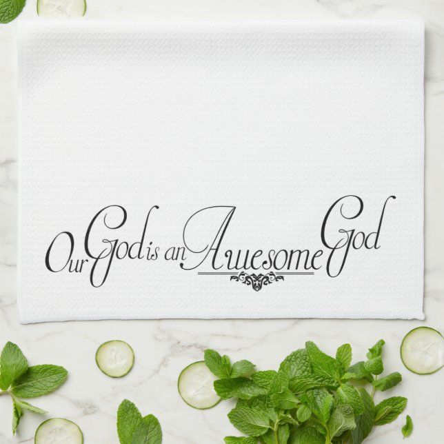 Awesome God Kitchen Towel (Folded)