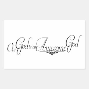 Awesome God Rectangular Sticker