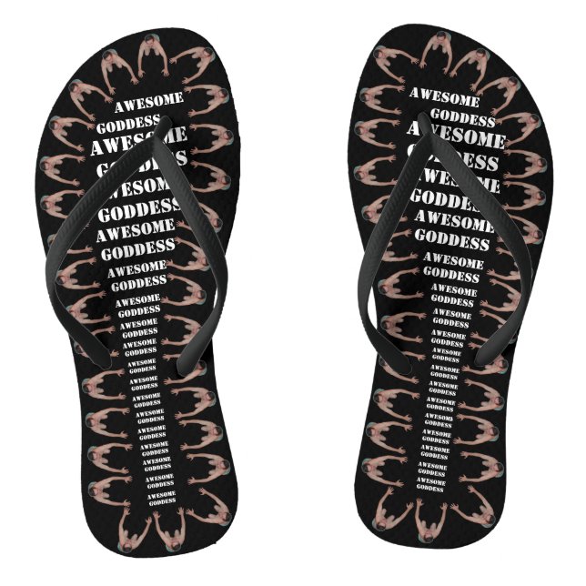 Awesome Goddess Army (NARROW STRAPS) Thongs (Footbed)