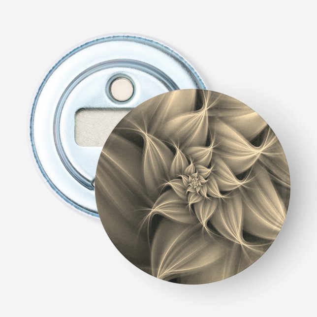Awesome Gold Flower Fractal  Bottle Opener (Front)