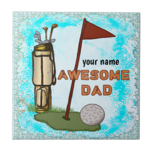 Awesome Golf Dad   Ceramic Tile