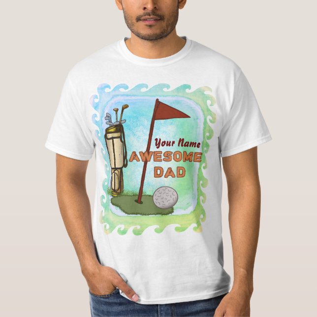 Awesome Golf Dad  t-shirt (Front)