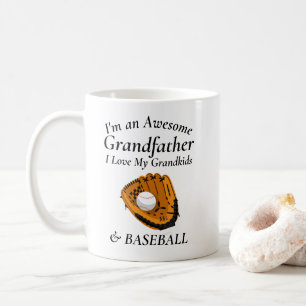 Awesome Grandfather Loves Grandkids & Baseball Coffee Mug
