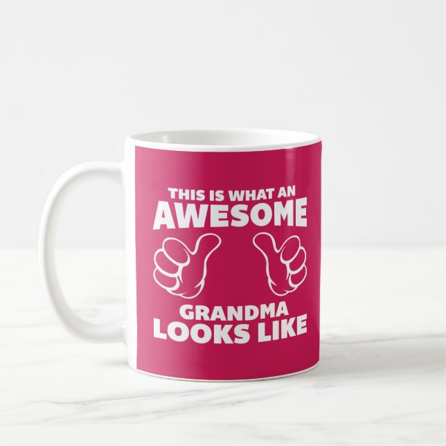 Awesome Grandma Funny Quote Coffee Mug (Left)